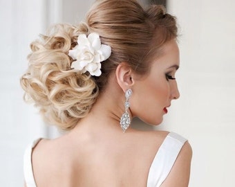 Gardenia Bloem Haarspeld Bloem Bruids Haarspelden Bloem Bruiloft Haarspelden Bloem Bruiloft Haar Clip Bruiloft Haaraccessoires