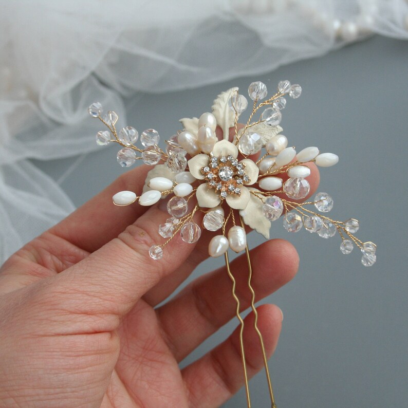 Wedding Hair Flower Wedding Hair Pin Flower Bridal Hair Pin Etsy