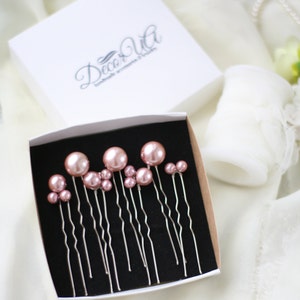 Large Pearl Hair Pins Pearl Wedding Hair Pins Pearl Bridal hair pins Wedding hair accessories Bridal hair accessories image 10