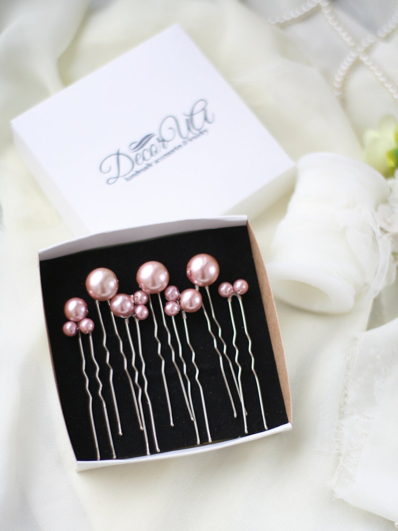 Large Pearl Hair Pins Pearl Wedding Hair Pins Pearl Bridal hair pins Wedding hair accessories Bridal hair accessories image 10