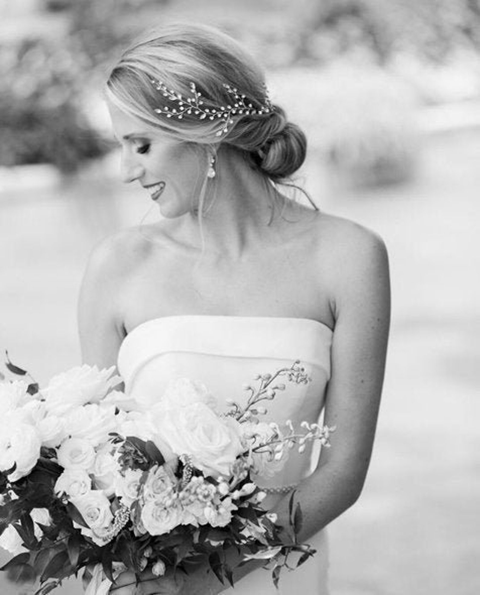 Crystal Wedding Hair Vine Crystal Hair Vine Crystal Wedding Etsy