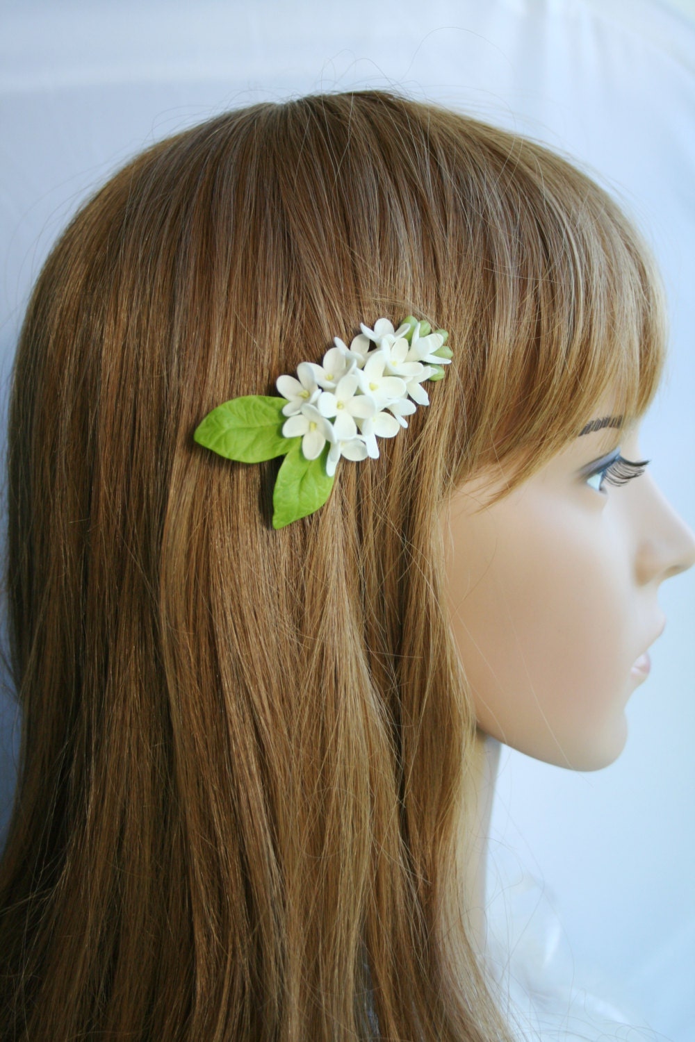 Lilac Flower Hair Clip White Hair Flower Floral Hair Clip Hair Etsy