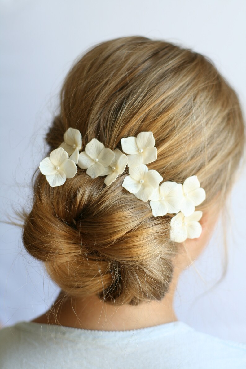Hydrangea Hair Pin Bridal Hair Pin Wedding Hair Flower Etsy