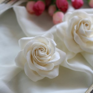 Rose hair clip Bridal hair flower Wedding hair flower Rose Bridal flower clip Bridal hair accessory Wedding hair accessories