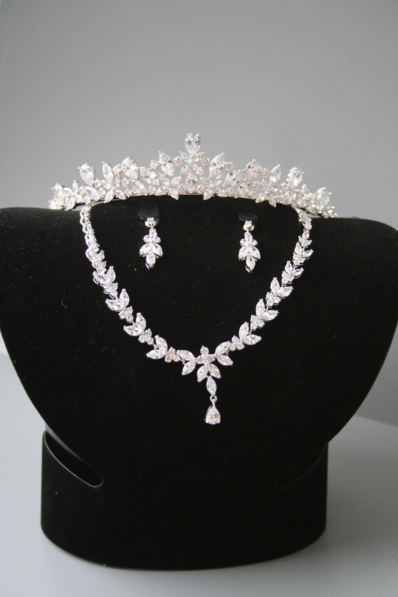 Crystal Wedding Jewelry Set Crystal Bridal Jewelry Set Crystal Etsy