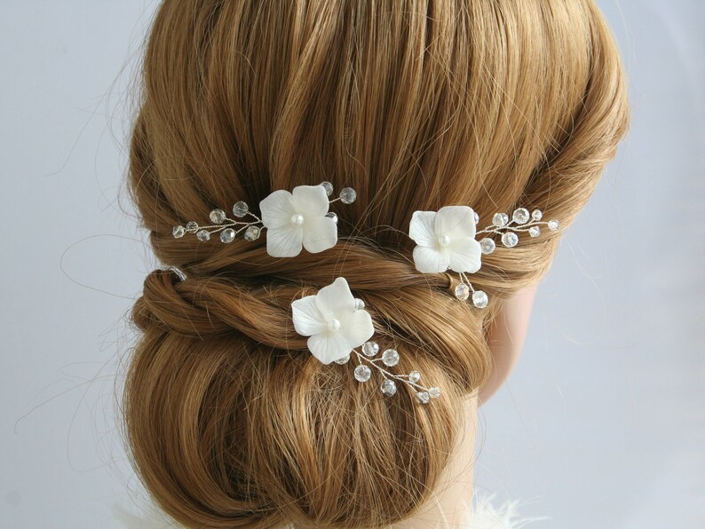 Hydrangea Wedding Hair Pin Flower Bridal Hair Pin Wedding Hair Etsy