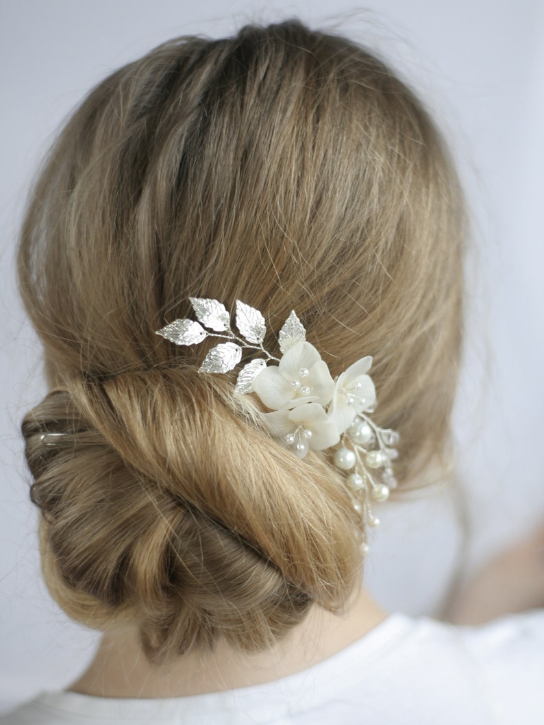 Blossom Hair Pin Hydrangea Flower Bridal Hair Pin Wedding Hair Etsy