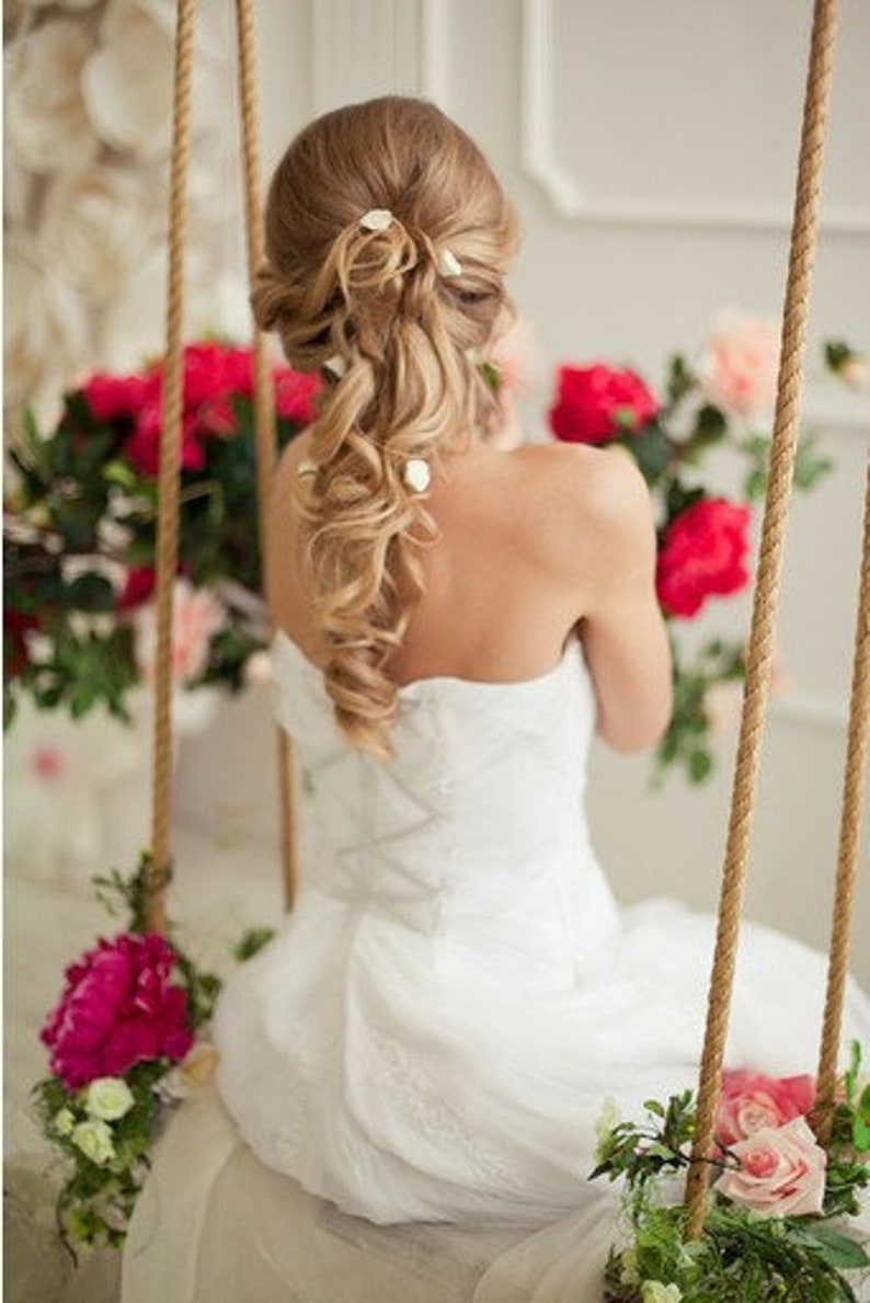 Hydrangea hair pin, Bridal hair pin, Wedding hair flower, Wedding hair pin, Bridal flower clip, Wedding flower clip Bridal hair accessories image 1
