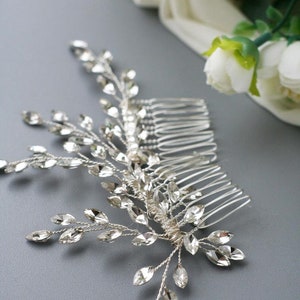 Crystal Wedding Headpiece Crystal Wedding Hair Comb Crystal Bridal Hair Pins Crystal Wedding hair accessories image 4