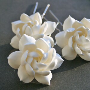 Ivory Gardenia Hair Pin Bridal Hair Accessories Flower Hair - Etsy