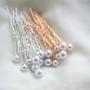 Large Pearl Hair Pins Pearl Wedding Hair Pins Pearl Bridal hair pins Wedding hair accessories Bridal hair accessories image 7