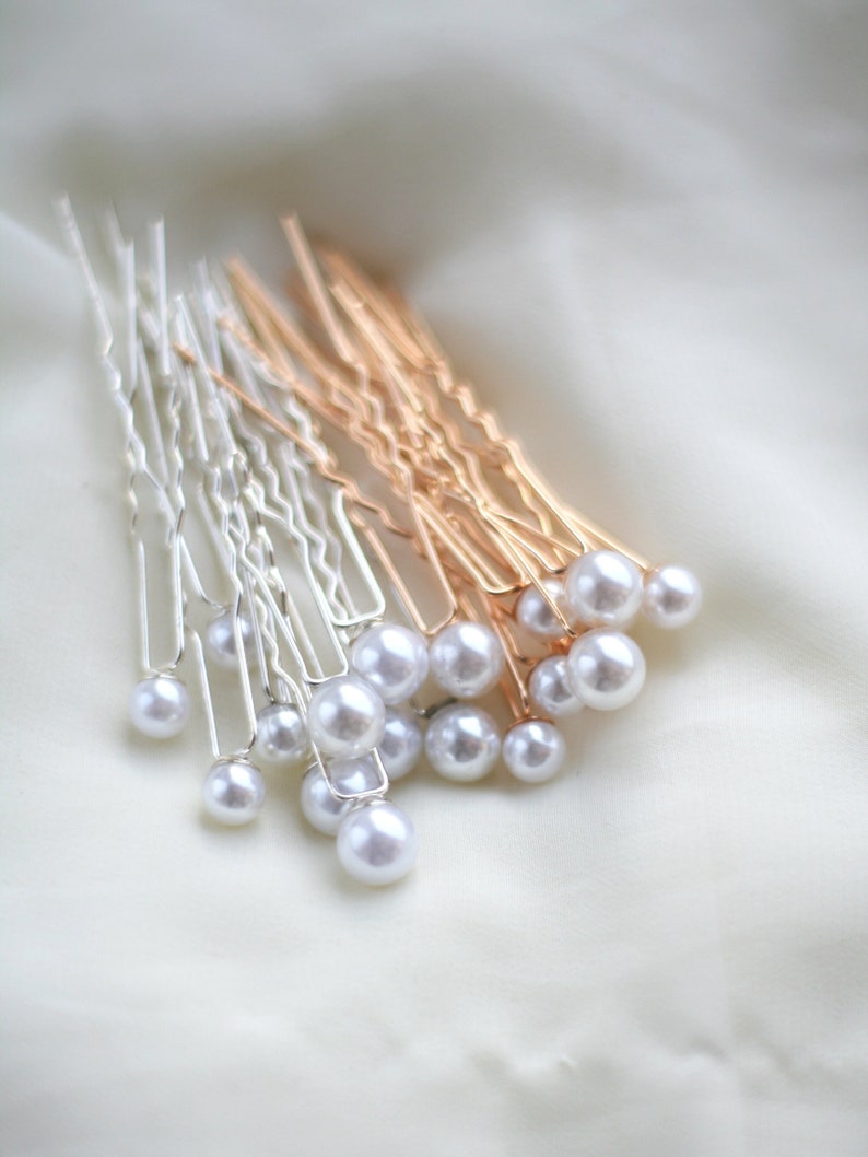 Large Pearl Hair Pins Pearl Wedding Hair Pins Pearl Bridal hair pins Wedding hair accessories Bridal hair accessories image 7