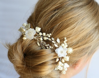 Ivory Flower Wedding hair pin Bridal hair pin Flower hair pin Blossom pin Bridal hair accessories Bridal hair flower Wedding hair accessory