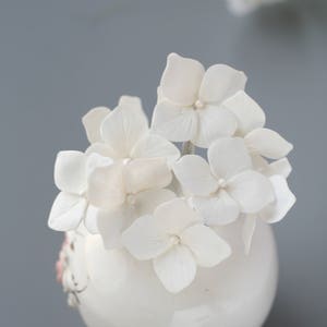 Hydrangea hair pin, Bridal hair pin, Wedding hair flower, Wedding hair pin, Bridal flower clip, Wedding flower clip Bridal hair accessories image 3