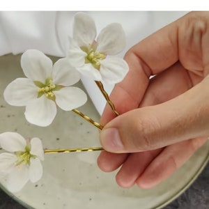 Apple Blossom Hair Pin: Bridal Flower Hair Accessory