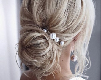 Large Pearl Hair Pins Pearl Wedding Hair Pins Pearl Bridal hair pins Wedding hair accessories Bridal hair accessories