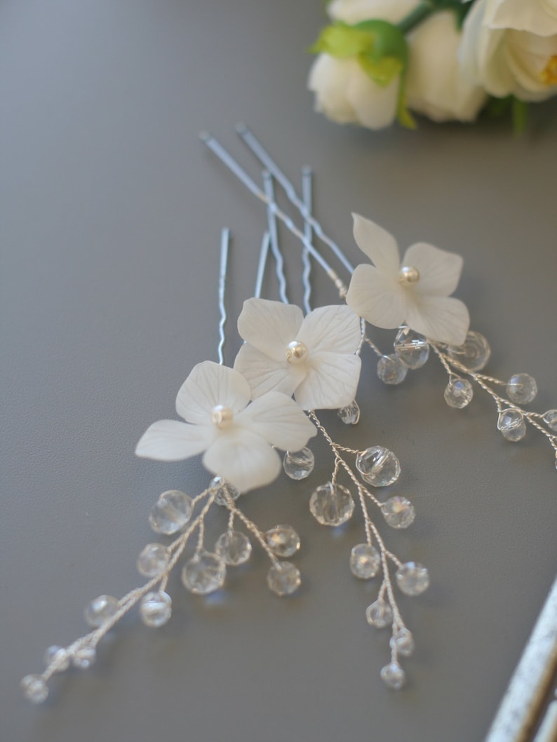 Hydrangea Wedding Hair Pin Flower Bridal Hair Pin Wedding Hair Etsy
