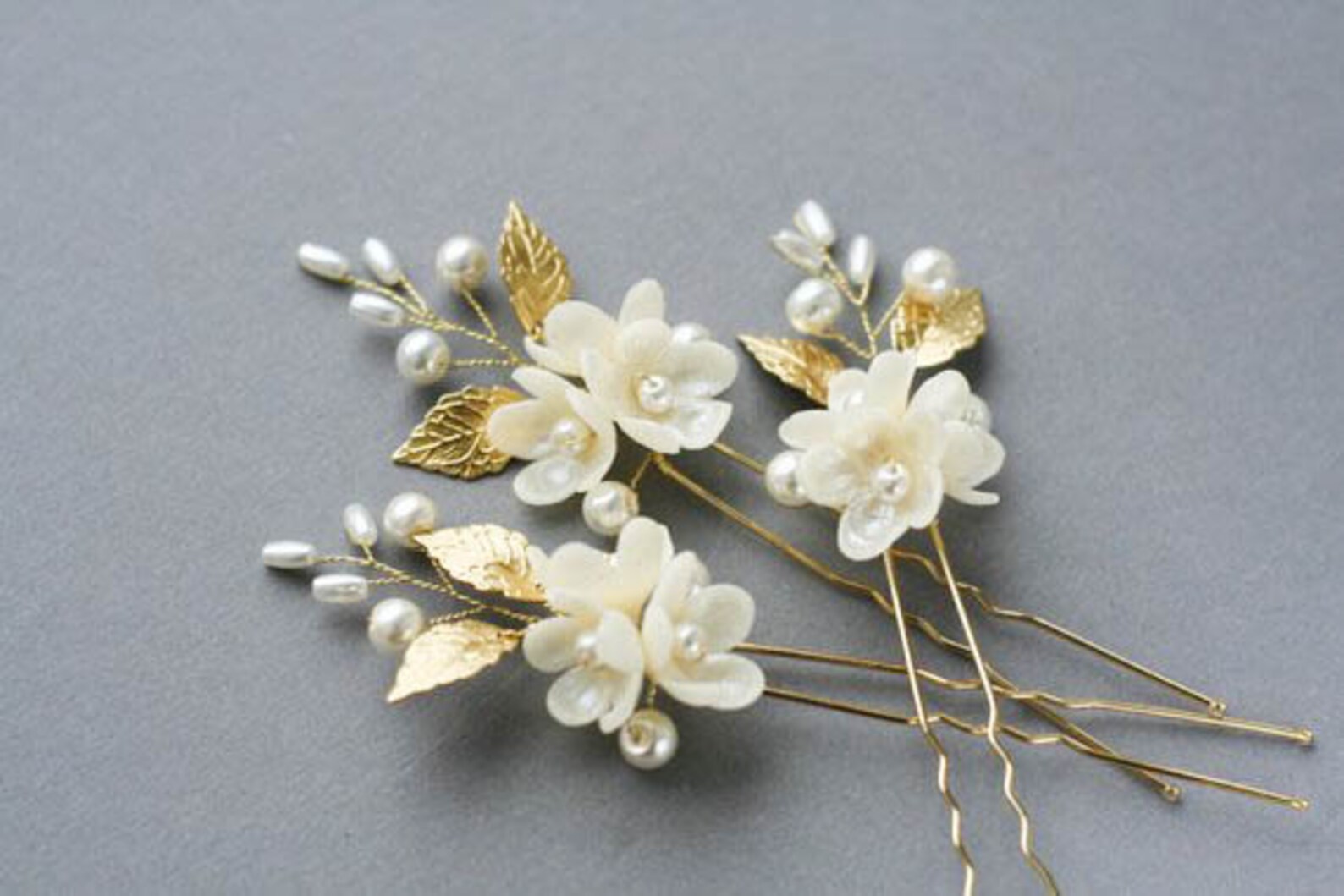 Silver Hair Pins Bridal Hair Pins Flower Wedding Hair Pins Etsy