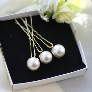 Large Pearl Hair Pins: Bridal Wedding Hair Accessories