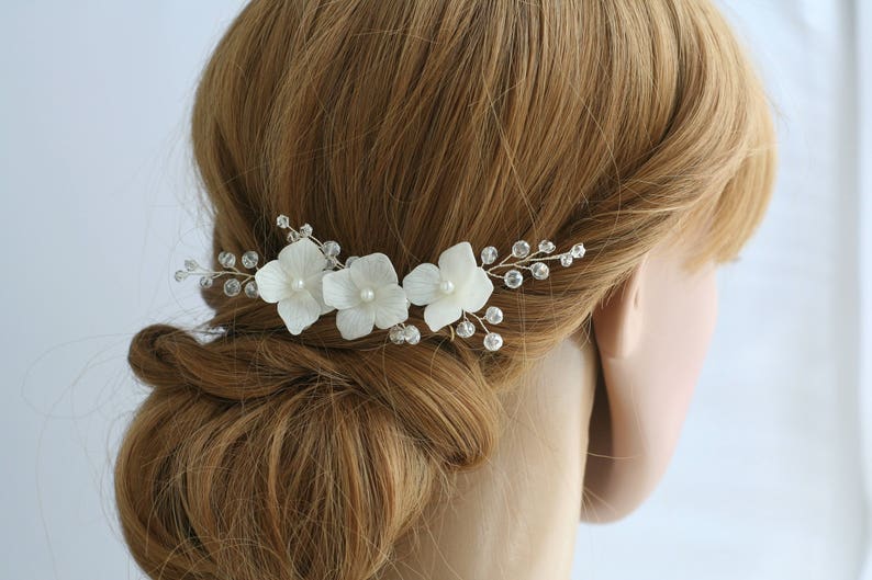 Hydrangea Wedding Hair Pin Flower Bridal Hair Pin Wedding Hair Etsy
