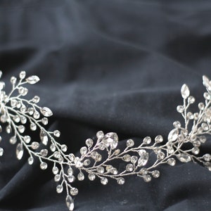 Crystal hair piece, Crystal Wedding vine, Crystal Bridal headpiece, Crystal headpiece, Bridal vine