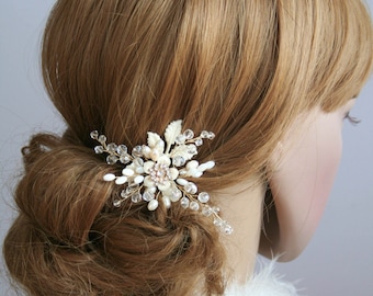 Wedding hair flower Wedding hair pin Flower Bridal hair pin Ivory Bridal hair accessories Wedding hair accessory