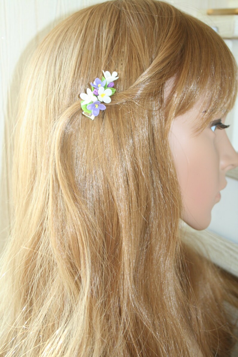 Flower Hair Clip Flower Hair Accessories Lilac Hair Etsy