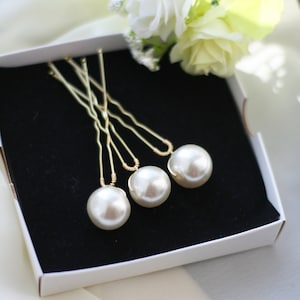 Large Pearl Hair Pin: Bridal Wedding Hair Accessory