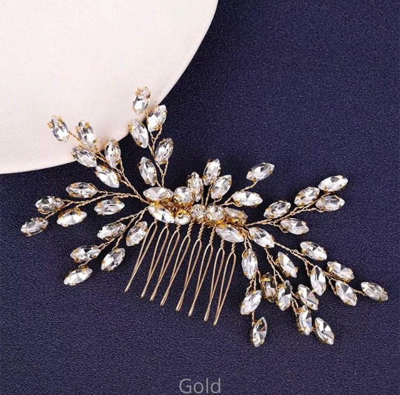 Crystal Wedding Headpiece Crystal Wedding Hair Comb Crystal Bridal Hair Pins Crystal Wedding hair accessories image 8