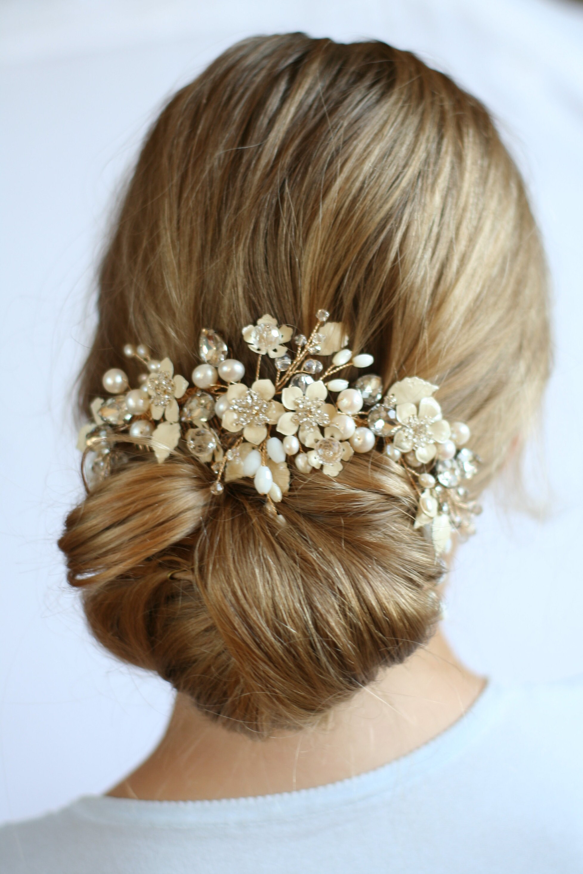 Ivory Wedding headpiece flower Bridal 