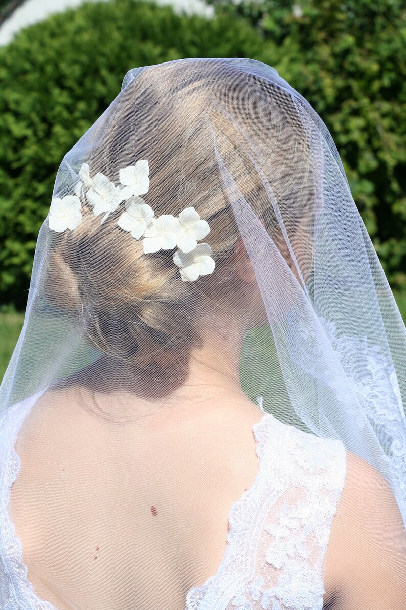 Hydrangea hair pin, Bridal hair pin, Wedding hair flower, Wedding hair pin, Bridal flower clip, Wedding flower clip Bridal hair accessories image 9