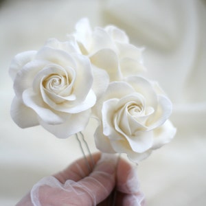 1 psc Ivory Rose Hair Pin Wedding Hair Pins Flower Bridal Haip Pins Flower Bridal Hair Accessories Wedding Hair Accessories