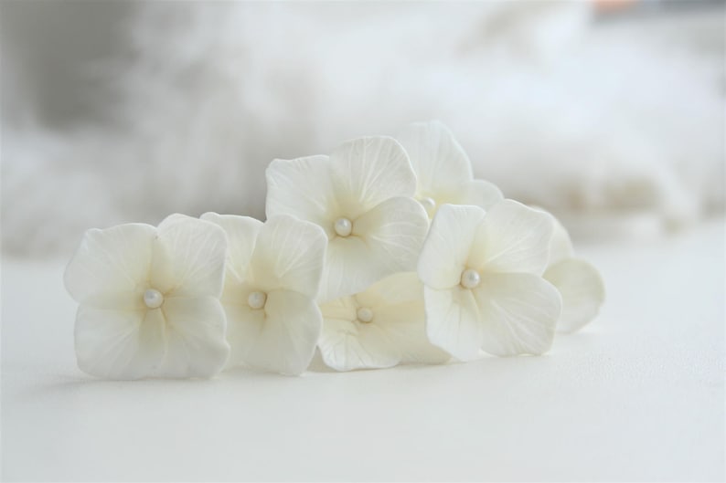 Hydrangea hair pin, Bridal hair pin, Wedding hair flower, Wedding hair pin, Bridal flower clip, Wedding flower clip Bridal hair accessories image 5