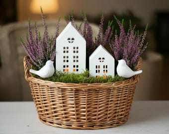 Ceramic Light House Candle Holder: Christmas Mantel Decorations Gift, Home Decor