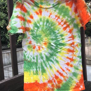 Tie-dyed tee: youth medium (10-12)