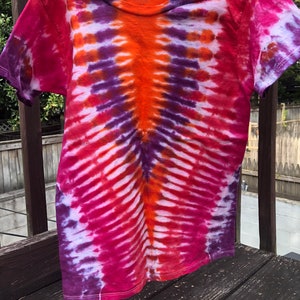 Tie-dyed tee: youth medium (10-12)