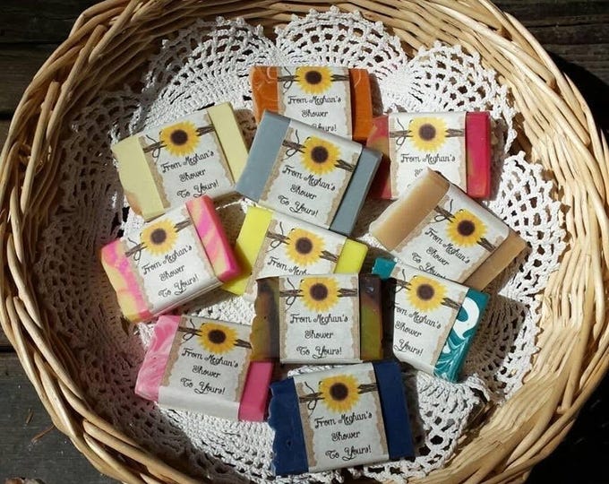 20  Soap Favors - Customizable Label - Weddings,  Showers, Business Gifts, Retreats, AirBnbs, etc.