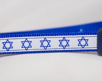 1/2" Star of David, Hanukkah Dog Collar - 3 Colors Pick One at Checkout