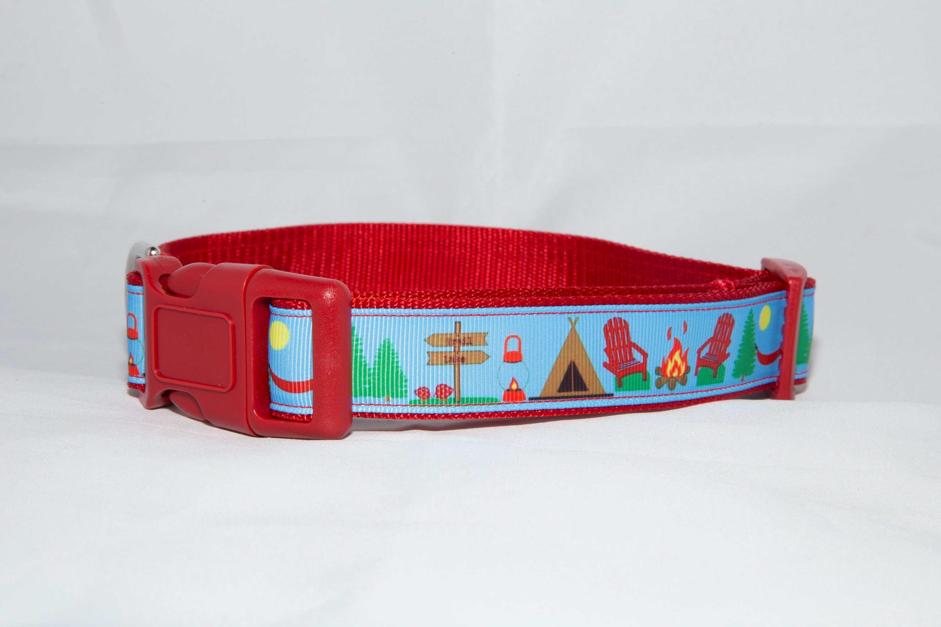 Camping Dog Collar 1 Wide in either Medium only, fits dogs necks 1218