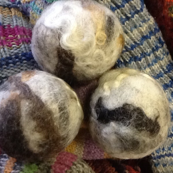 Felted Dryer Balls - 3 Pack