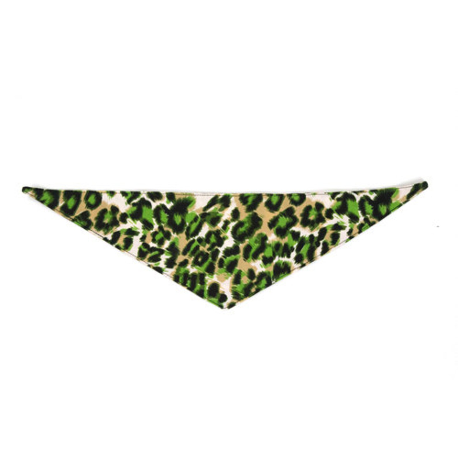 Dog Bandana Green Animal Print Etsy