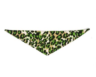 Dog Bandana - Green Animal Print