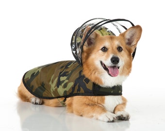Dog Raincoat - Woodland Camouflage - Puddle Jumper Line