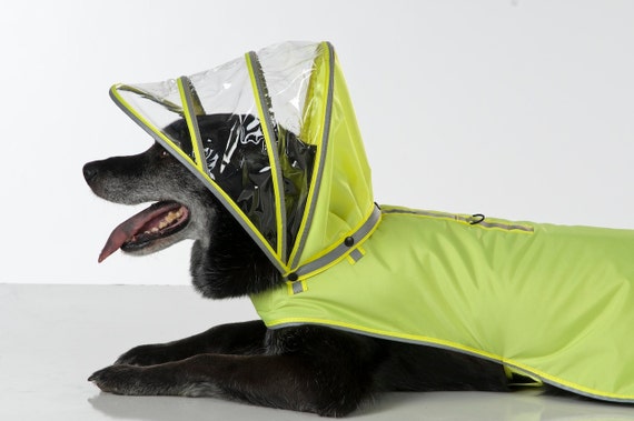 Dog Raincoat Safety Yellow Lightning Line Etsy