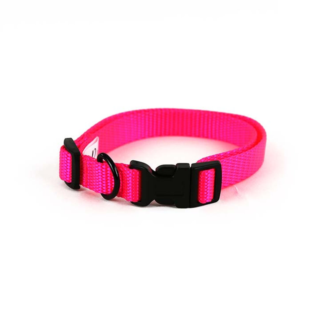 Hot Pink Dog Collar Etsy