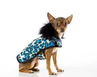 Posh Puppy Fur Coats - Animal Print Blue