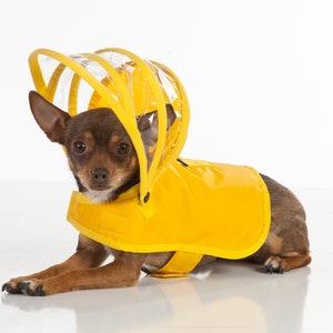 Dog Raincoat - Yellow - Rainbow Line