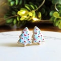 Christmas Tree Earrings, Christmas Cookie Earrings, Cute Food Earrings, Stocking Stuffer, Titanium for Sensitive Ears