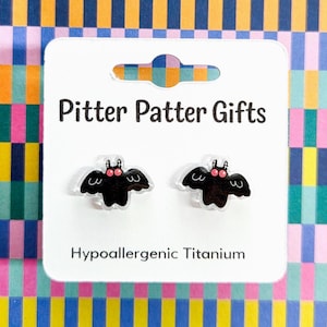 Mothman Earrings, Cryptid Earrings, Unique Earrings, Trendy Jewelry, Witchy Spooky Earrings