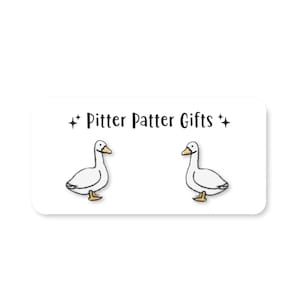 Goose Earrings, Surgical Stainless Earrings